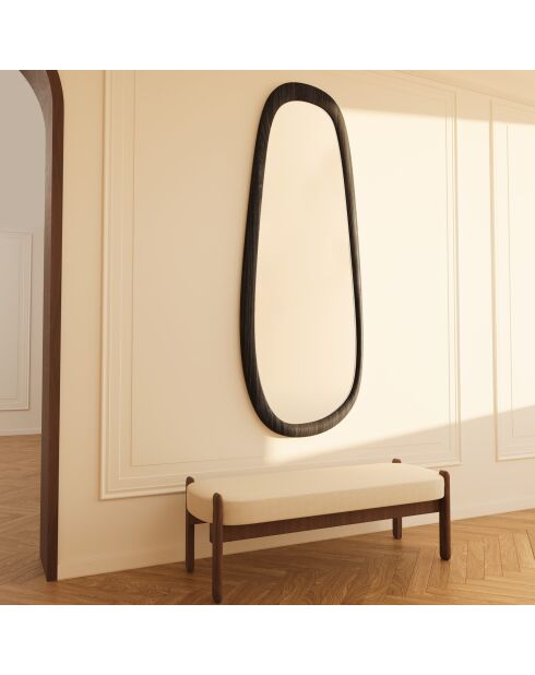 Miroir Silvia noyer foncé - 160x60x3.8 cm
