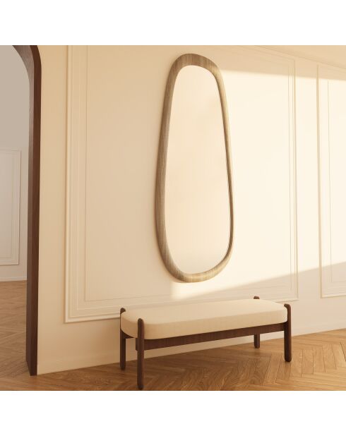 Miroir Silvia noyer clair - 160x60x3.8 cm