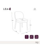 Lot de 2 chaises Lea velours texturé beige - 47x57x79 cm