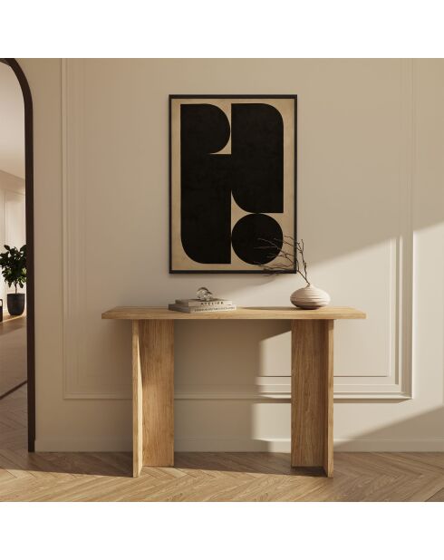 Console Ebano chêne clair 120 cm - 120x35x80 cm