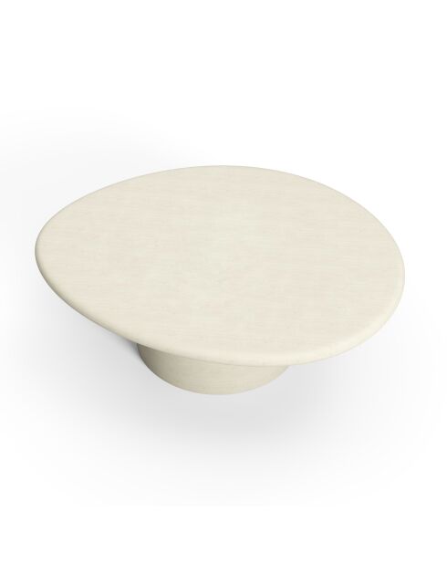 Table basse microciment Alko crème - 100x85x35.5 cm