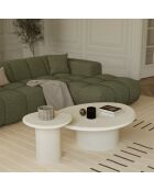 Table basse microciment Alko crème  - 100x85x35.5 cm