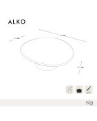 Table basse microciment Alko crème  - 100x85x35.5 cm