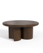 Table basse Selva noyer foncé  - 89x89x36 cm