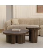 Table basse Selva noyer foncé  - 89x89x36 cm