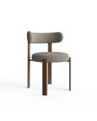Lot de 2 chaises Oren velours chenillé taupe - 52x53x74 cm