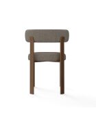 Lot de 2 chaises Oren velours chenillé taupe - 52x53x74 cm