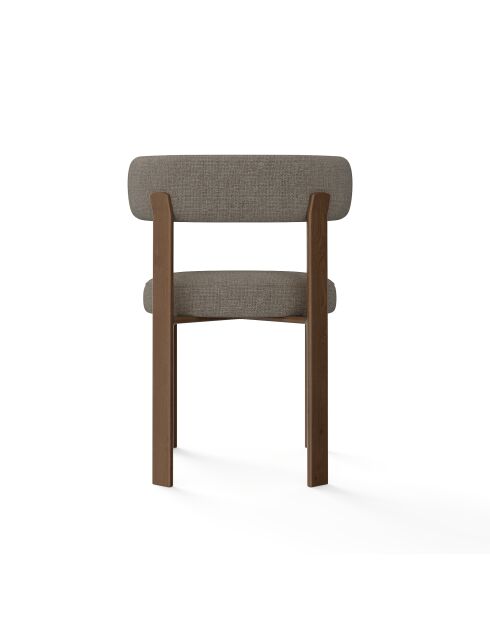 Lot de 2 chaises Oren velours chenillé taupe - 52x53x74 cm