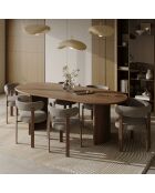 Lot de 2 chaises Oren velours chenillé taupe - 52x53x74 cm