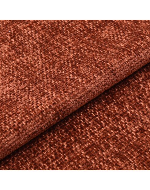 Lot de 2 chaises Lumi velours chenillé terracotta pieds noirs - 49x57.5x77 cm