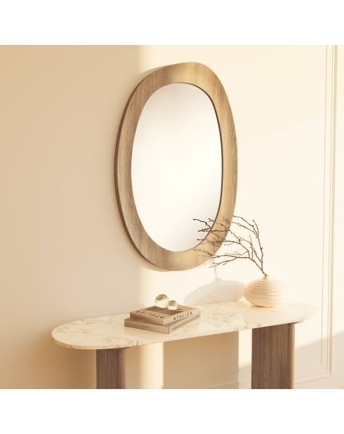 Miroir Alo noyer clair - 80x5x120 cm