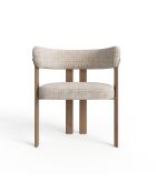 Lot de 2 petits fauteuils Oren velours gaufré crème - 60x56x74 cm