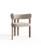 Lot de 2 petits fauteuils Oren velours gaufré crème - 60x56x74 cm
