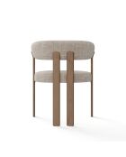 Lot de 2 petits fauteuils Oren velours gaufré crème - 60x56x74 cm