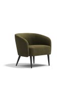 Fauteuil Loven tissu tramé toucher doux vert vintage - 73.5x67.5x66.5 cm