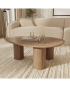 Table basse Olivo noyer clair  - 90x65x35 cm
