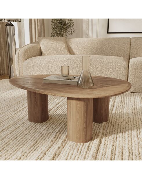 Table basse Olivo noyer clair - 90x65x35 cm