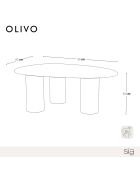 Table basse Olivo noyer clair  - 90x65x35 cm