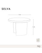 Table d'appoint Selva noyer foncé - 50x50x46 cm