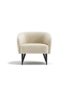 Fauteuil Loven tissu bouclette crème - 73.5x67.5x66.5 cm