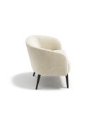 Fauteuil Loven tissu bouclette crème - 73.5x67.5x66.5 cm