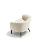 Fauteuil Loven tissu bouclette crème - 73.5x67.5x66.5 cm