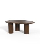 Table basse Olivo noyer foncé  - 90x65x35 cm