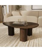 Table basse Olivo noyer foncé  - 90x65x35 cm