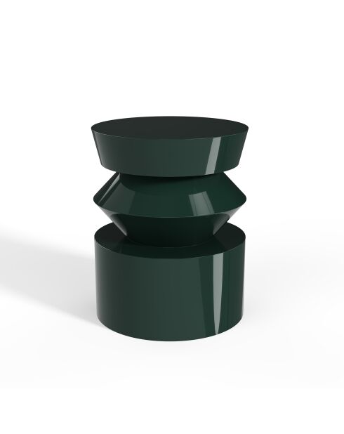 Table d'appoint laquée Minuti vert foncé 40 cm - 39.5x39.5x52 cm