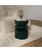 Table d'appoint laquée Minuti vert foncé 40 cm - 39.5x39.5x52 cm