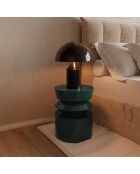 Table d'appoint laquée Minuti vert foncé 40 cm - 39.5x39.5x52 cm