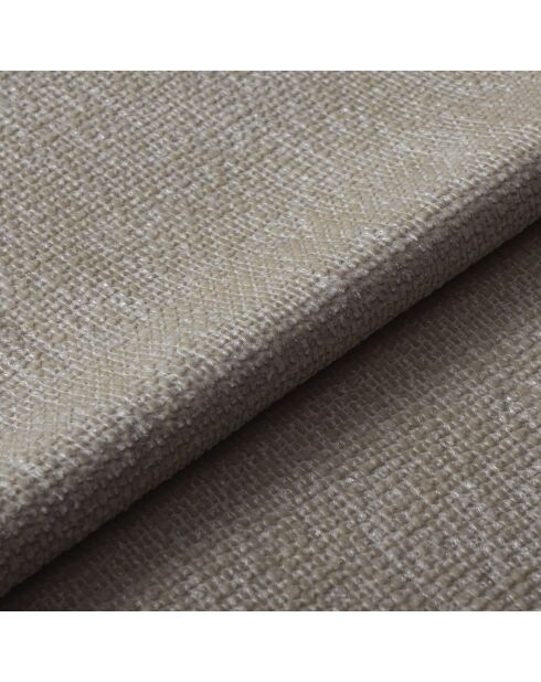 Lot de 2 chaises Lumi velours chenillé beige taupe pieds noirs - 49x57.5x77 cm