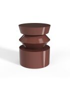Table d'appoint laquée Minuti bordeaux 40 cm - 39.5x39.5x52 cm