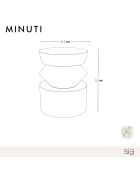 Table d'appoint laquée Minuti bordeaux 40 cm - 39.5x39.5x52 cm