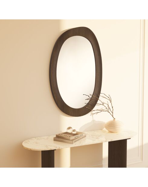 Miroir Alo noyer foncé - 80x5x120 cm