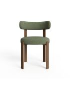 Lot de 2 chaises Oren velours chenillé vert kaki - 52x53x74 cm
