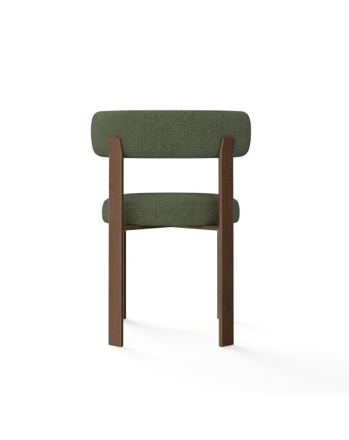 Lot de 2 chaises Oren velours chenillé vert kaki - 52x53x74 cm