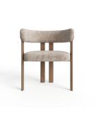 Lot de 2 petits fauteuils Oren velours gaufré beige - 60x56x74 cm