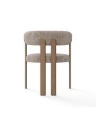 Lot de 2 petits fauteuils Oren velours gaufré beige - 60x56x74 cm