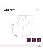 Lot de 2 petits fauteuils Oren velours gaufré beige - 60x56x74 cm