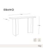 Console Ebano noyer 120 cm - 120x35x80 cm