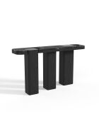 Console Nero marbre noir naturel et chêne noir  - 150x35x80 cm