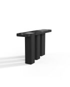 Console Nero marbre noir naturel et chêne noir  - 150x35x80 cm