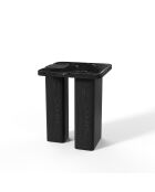 Table d'appoint Nero marbre noir naturel et chêne noir  - 40x40x51 cm