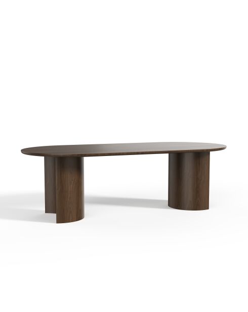 Table à manger Monti noyer foncé  - 220x100x75.5