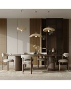 Table à manger Monti noyer foncé  - 220x100x75.5