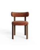 Lot de 2 chaises Oren velours gaufré terracotta - 52x53x74 cm