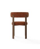 Lot de 2 chaises Oren velours gaufré terracotta - 52x53x74 cm