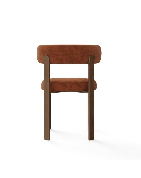 Lot de 2 chaises Oren velours gaufré terracotta - 52x53x74 cm