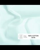 Drap plat satin de coton - Uni 1 baratta Bleu 01